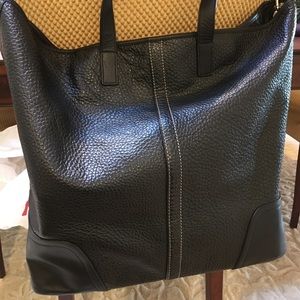 COACH Pebbled leather tote in black